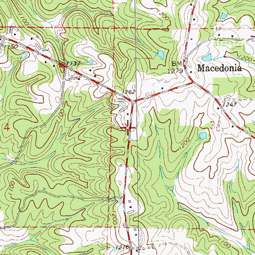 Topographic Map of Fortner School (historical), AL