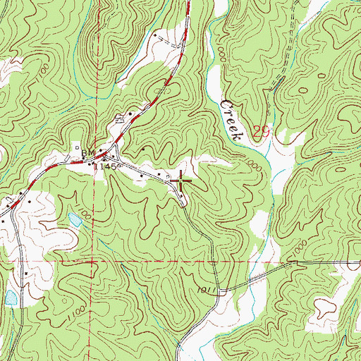 Topographic Map of Fowlers Store (historical), AL