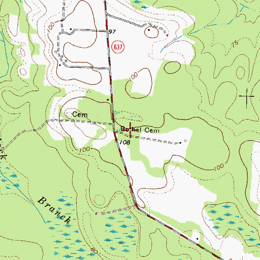 Topographic Map of Bethel Cemetery, VA