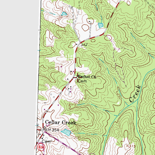 Topographic Map of Bethel Church, VA
