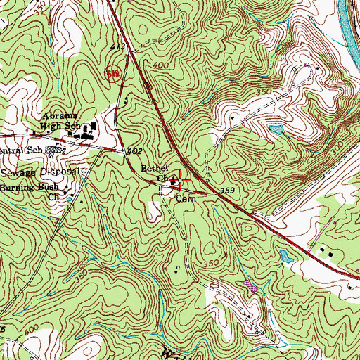 Topographic Map of Bethel Church, VA