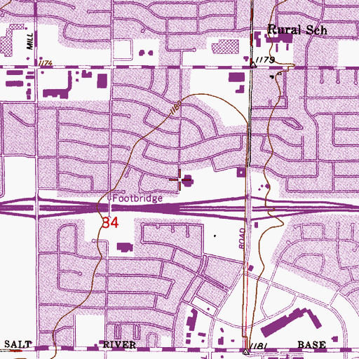 Topographic Map of Joyce Park, AZ