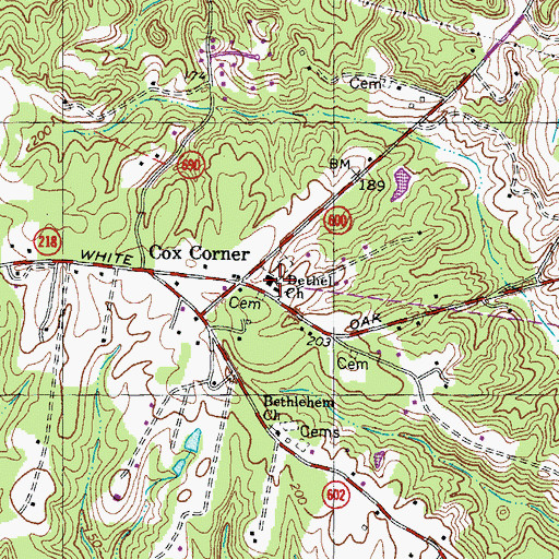 Topographic Map of Bethel Church, VA