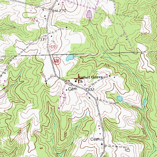 Topographic Map of Bethel Grove Church, VA