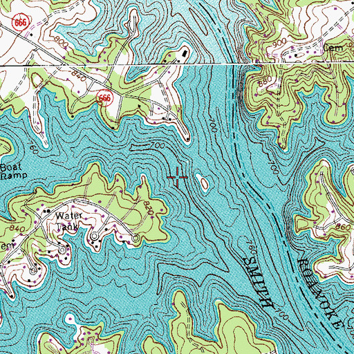 Topographic Map of Bettys Creek, VA