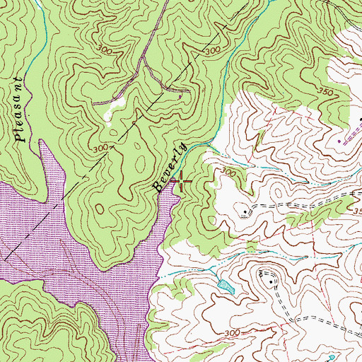 Topographic Map of Beverly Run, VA