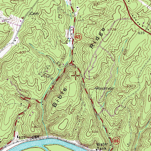 Topographic Map of Bible Ridge, VA