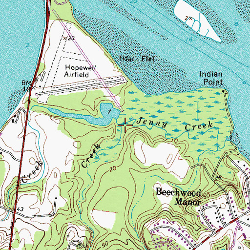 Topographic Map of Bickers Creek, VA