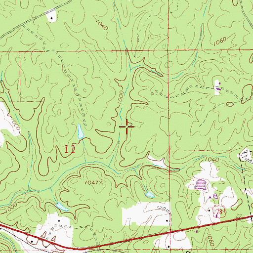 Topographic Map of Pound Mill (historical), AL
