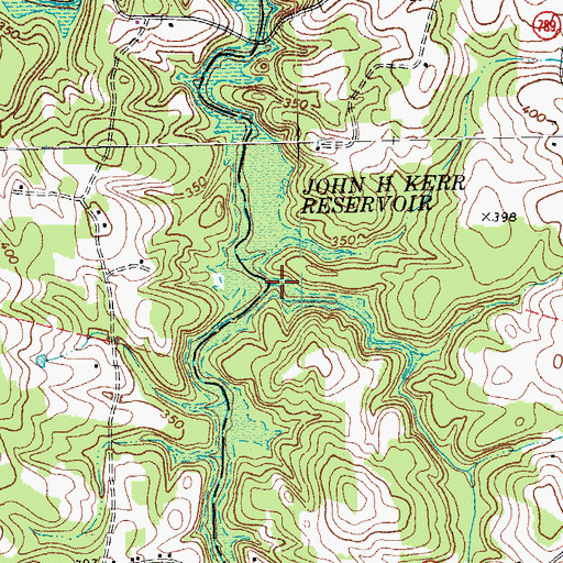 Topographic Map of Big Branch, VA