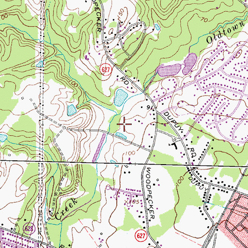 Topographic Map of Big Branch, VA