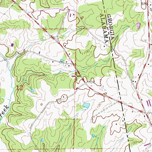 Topographic Map of Robinsons Store (historical), AL