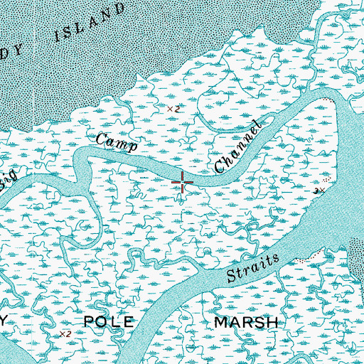 Topographic Map of Big Camp Channel, VA