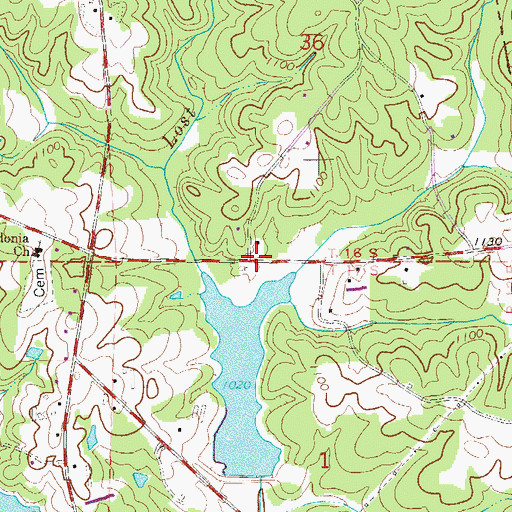Topographic Map of Skinners Store (historical), AL