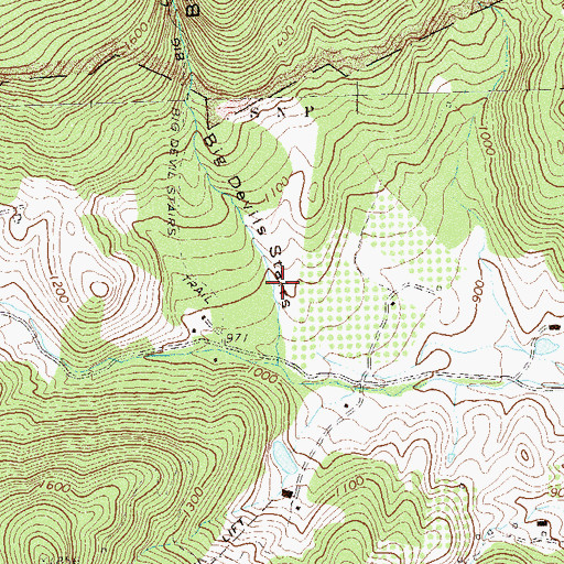 Topographic Map of Big Devils Stairs, VA