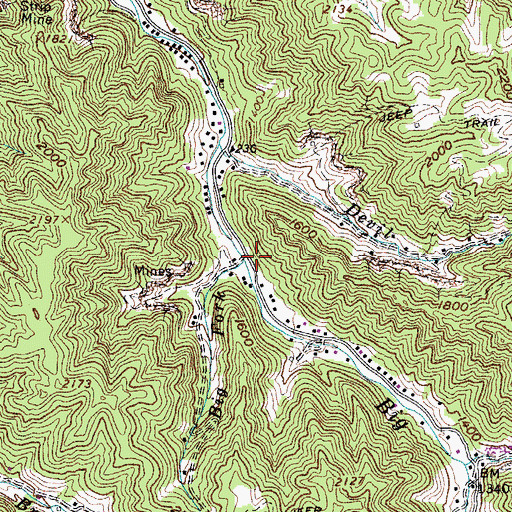 Topographic Map of Big Fork, VA