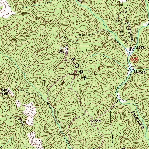 Topographic Map of Big Fork Ridge, VA