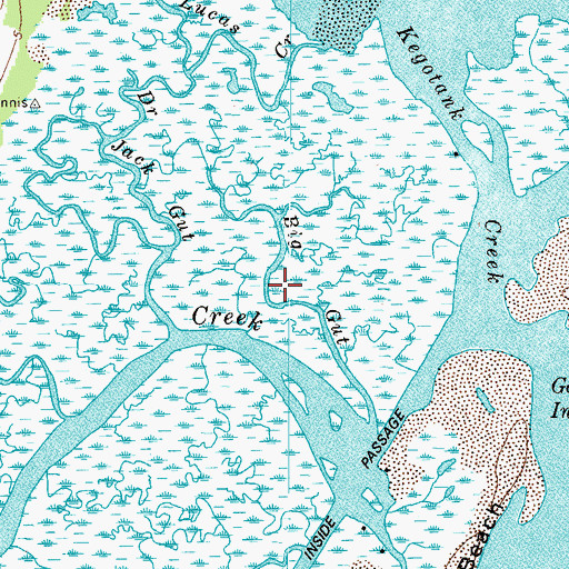 Topographic Map of Big Gut, VA