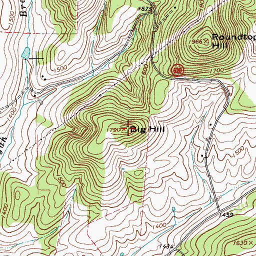 Topographic Map of Big Hill, VA
