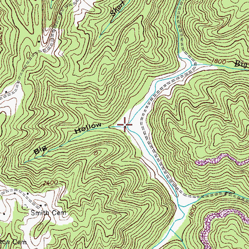 Topographic Map of Big Hollow, VA