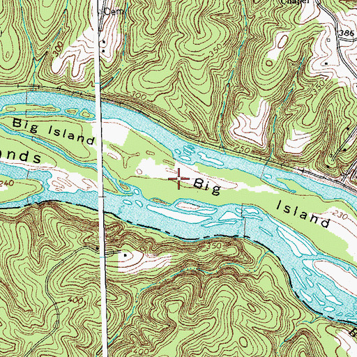 Topographic Map of Big Island, VA