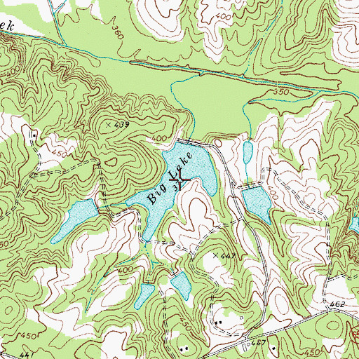 Topographic Map of Big Lake, VA