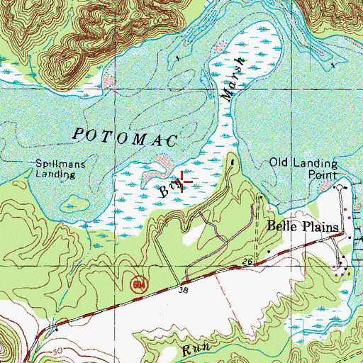 Topographic Map of Big Marsh, VA