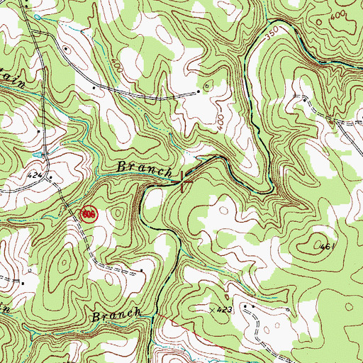 Topographic Map of Big Mountain Branch, VA