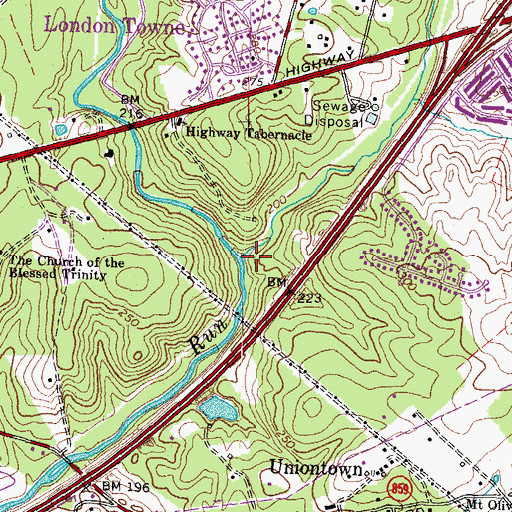 Topographic Map of Big Rocky Run, VA