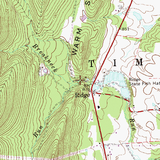 Topographic Map of Big Run, WV