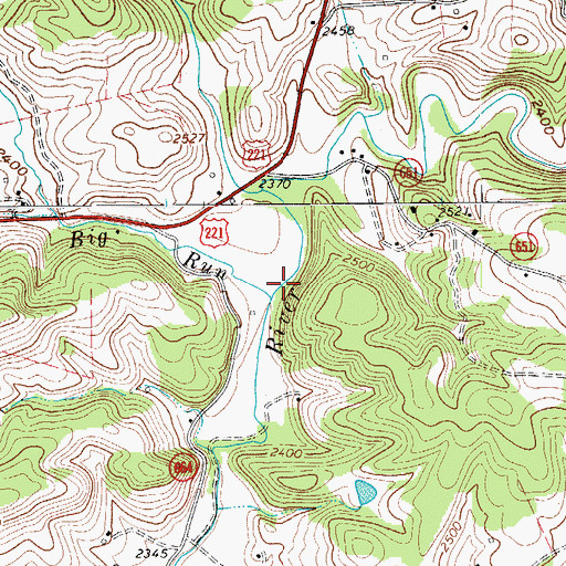 Topographic Map of Big Run, VA