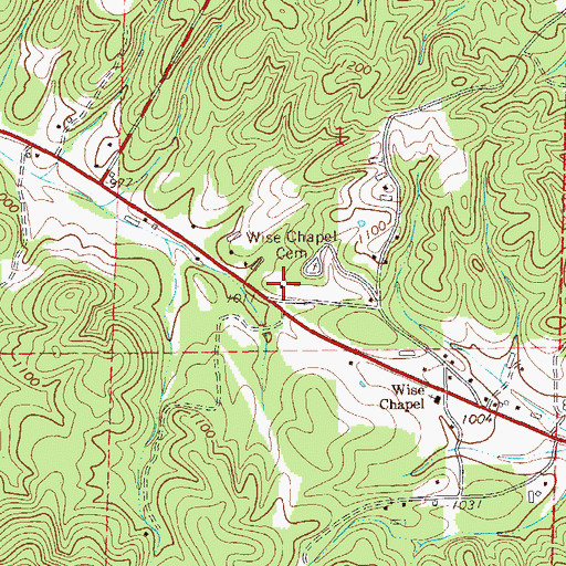 Topographic Map of Wise School (historical), AL