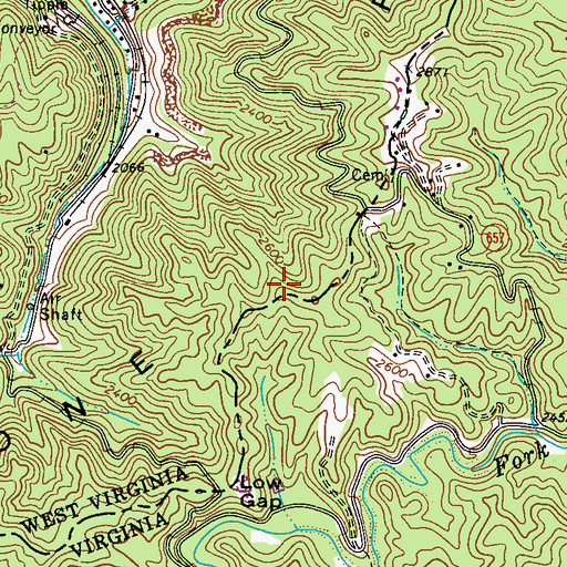 Topographic Map of Big Stone Ridge, VA