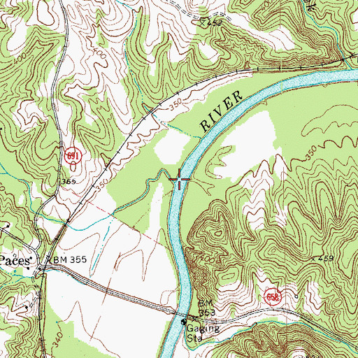 Topographic Map of Big Toby Creek, VA