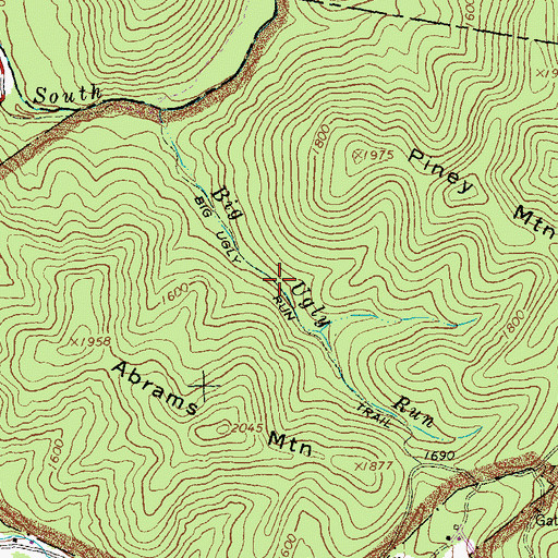 Topographic Map of Big Ugly Run Trail, VA