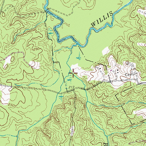 Topographic Map of Bigger Creek, VA