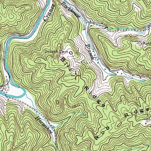 Topographic Map of Bill Ridge, VA