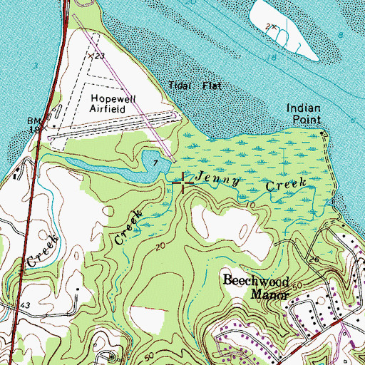 Topographic Map of Billy Creek, VA