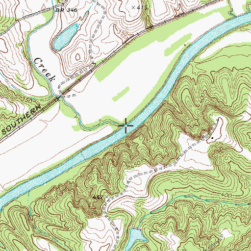 Topographic Map of Birch Creek, VA