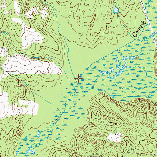 Topographic Map of Birds Branch, VA