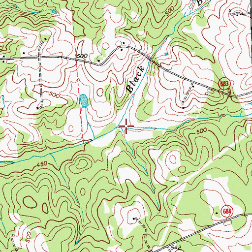 Topographic Map of Black Branch, VA