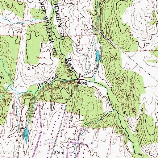 Topographic Map of Black Branch, VA