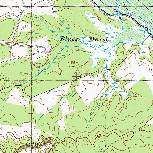 Topographic Map of Black Marsh, VA