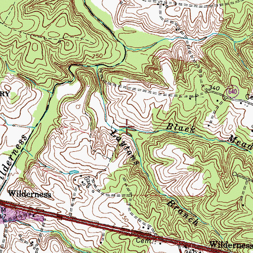 Topographic Map of Black Meadow Creek, VA