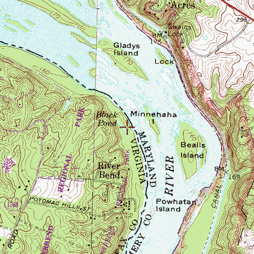 Topographic Map of Black Pond, VA