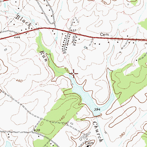 Topographic Map of Black Run, VA