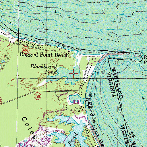 Topographic Map of Blackbeard Pond, VA