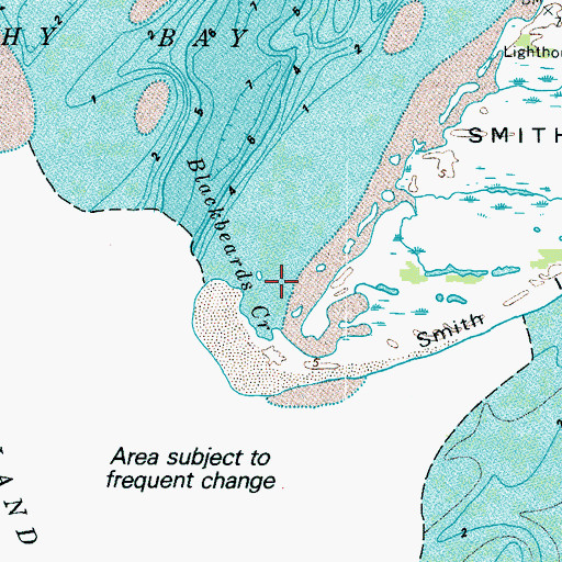 Topographic Map of Blackbeards Creek, VA