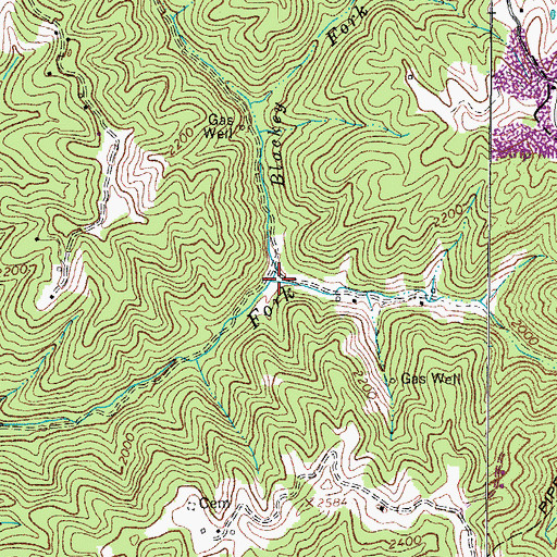 Topographic Map of Blackey Fork, VA
