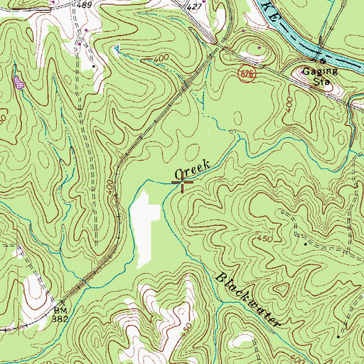 Topographic Map of Blackwater Creek, VA